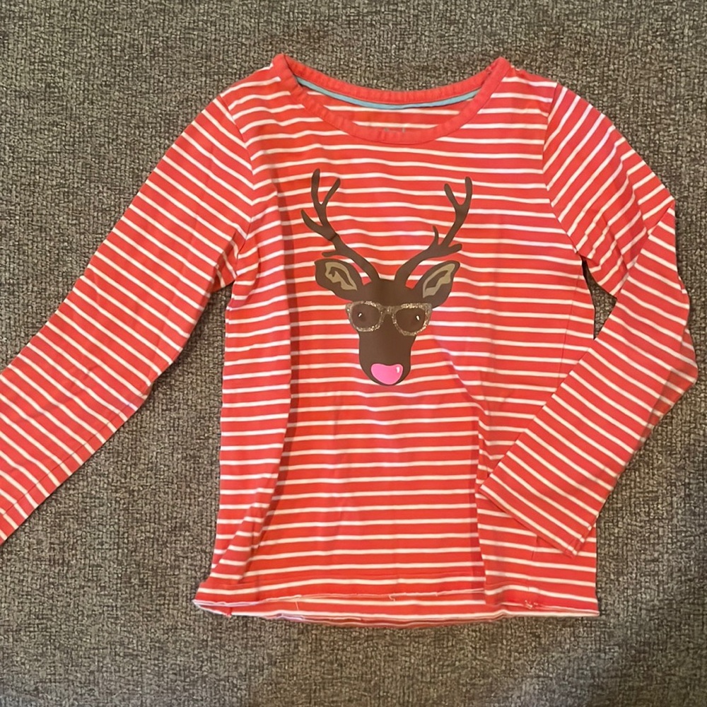 Mini Boden reindeer shirt